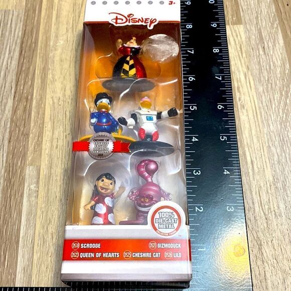 Disney metal Figures Set Scrooge Gizmoduck Lilo Cheshire Cat Queen of Hearts - Picture 7 of 8